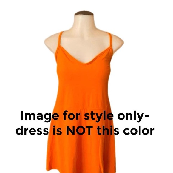 Reddish orange #activewear with build in shorts - Picture 2 of 6